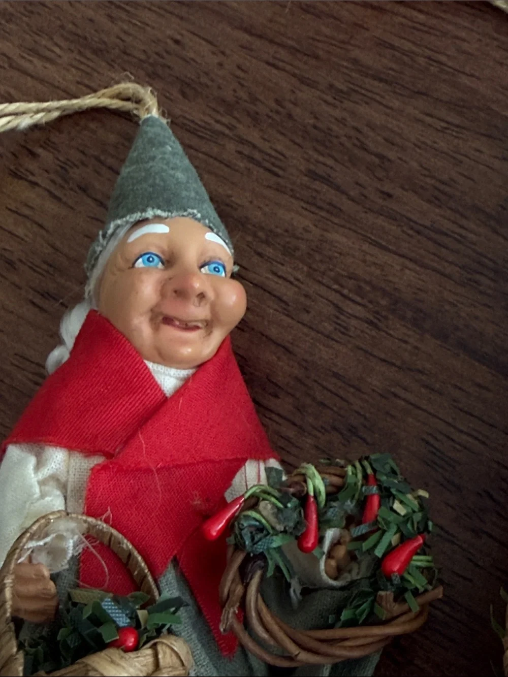 2 Holiday Gnome hanging ornaments
